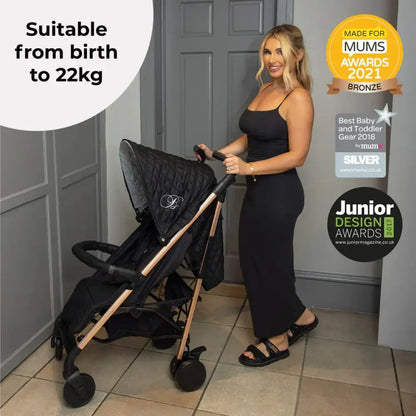 My Babiie Plus MB51 Stroller with Raincover - Quilted Black stroller My Babiie