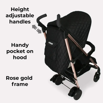 My Babiie Plus MB51 Stroller with Raincover - Quilted Black stroller My Babiie
