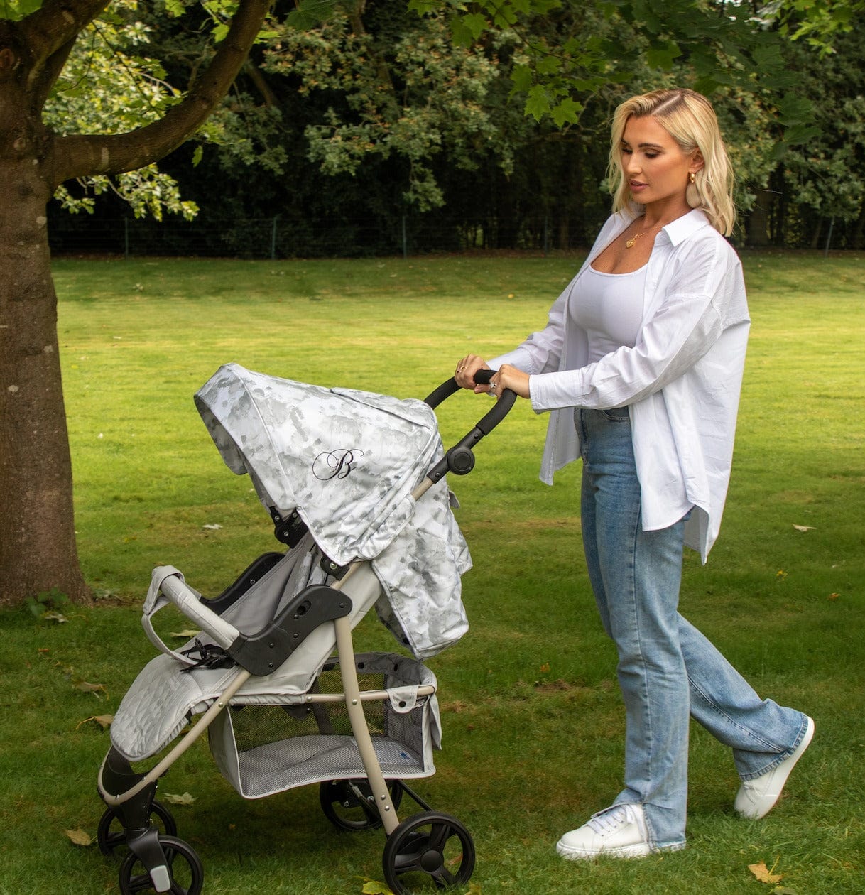 My Babiie Stroller MB30 in Grey Tie Dye  My Babiie   