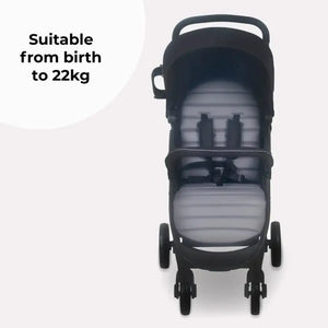 My Babiie Stroller MB30 Plus with Raincover in Black and Grey My Babiie