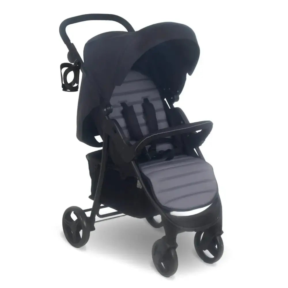 My Babiie Stroller MB30 Plus with Raincover in Black and Grey My Babiie