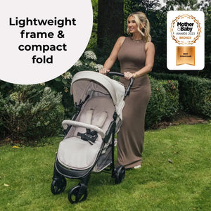 My Babiie Stroller MB30 Plus with Raincover in Oatmeal My Babiie