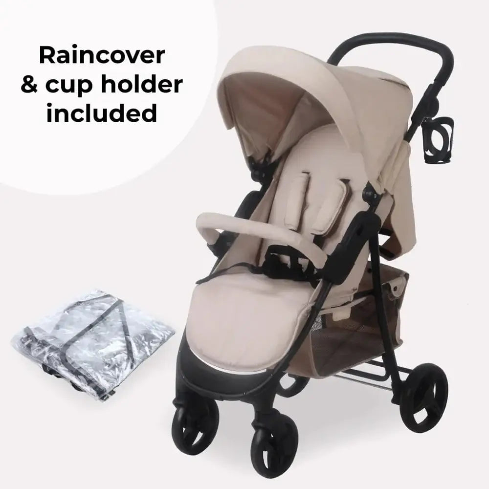 My Babiie Stroller MB30 Plus with Raincover in Oatmeal My Babiie