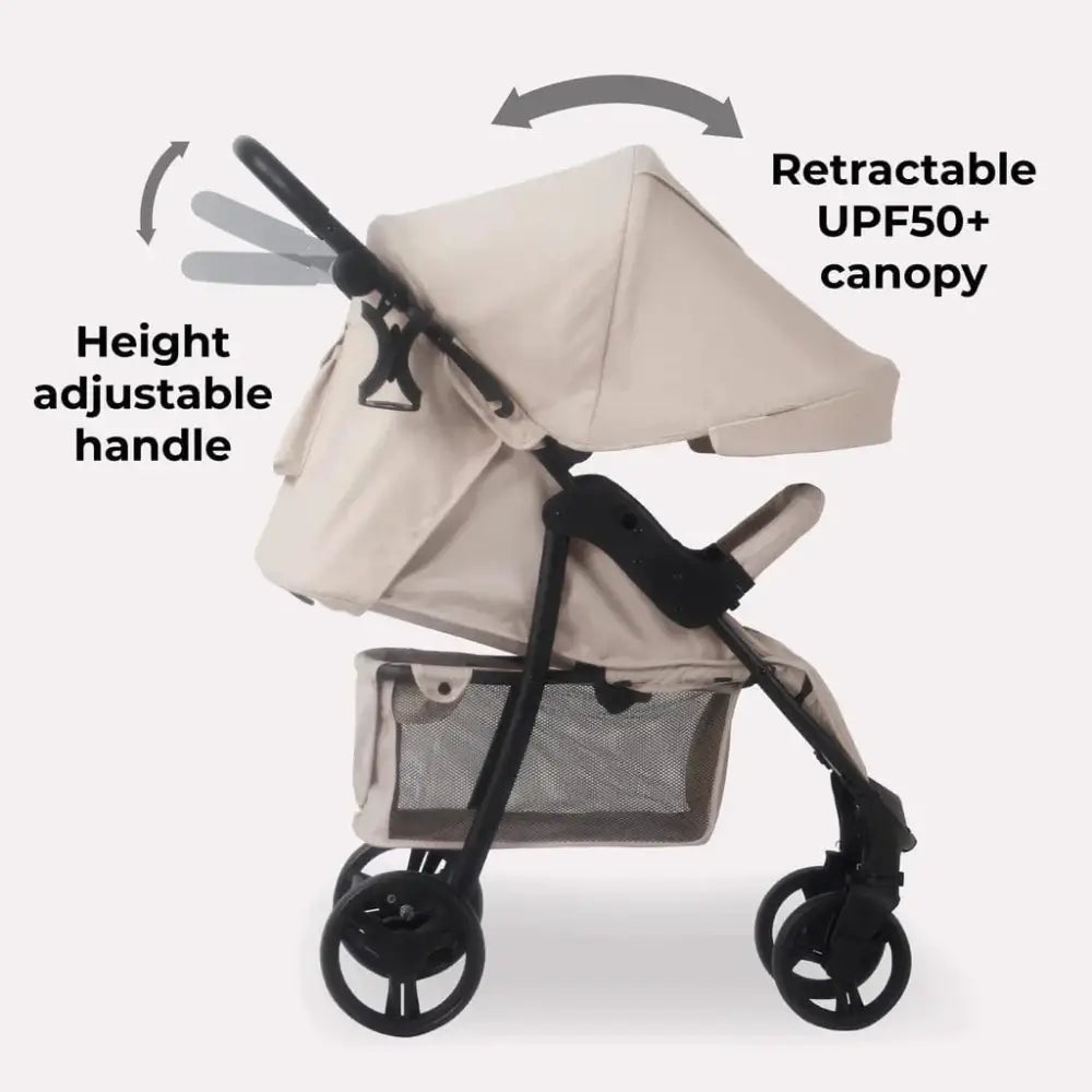 My Babiie Stroller MB30 Plus with Raincover in Oatmeal My Babiie