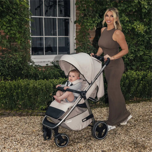 My Babiie Stroller MB30 Plus with Raincover in Oatmeal My Babiie