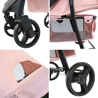 My Babiie Stroller MB30 Plus with Raincover in Pink Leopard My Babiie