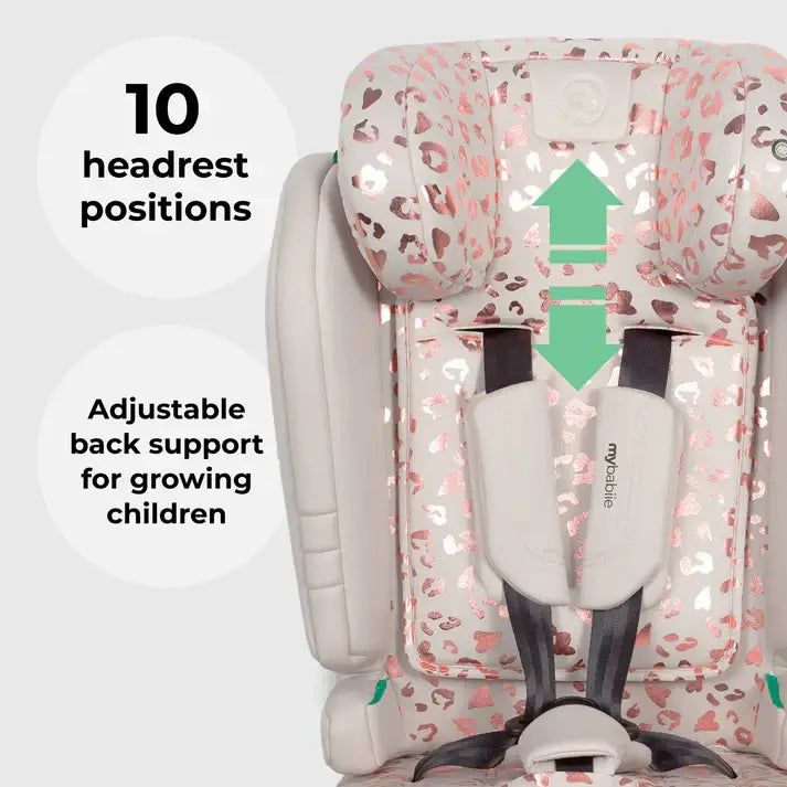 My Babiie Toddler to Booster R129 Car Seat - Pink Leopard