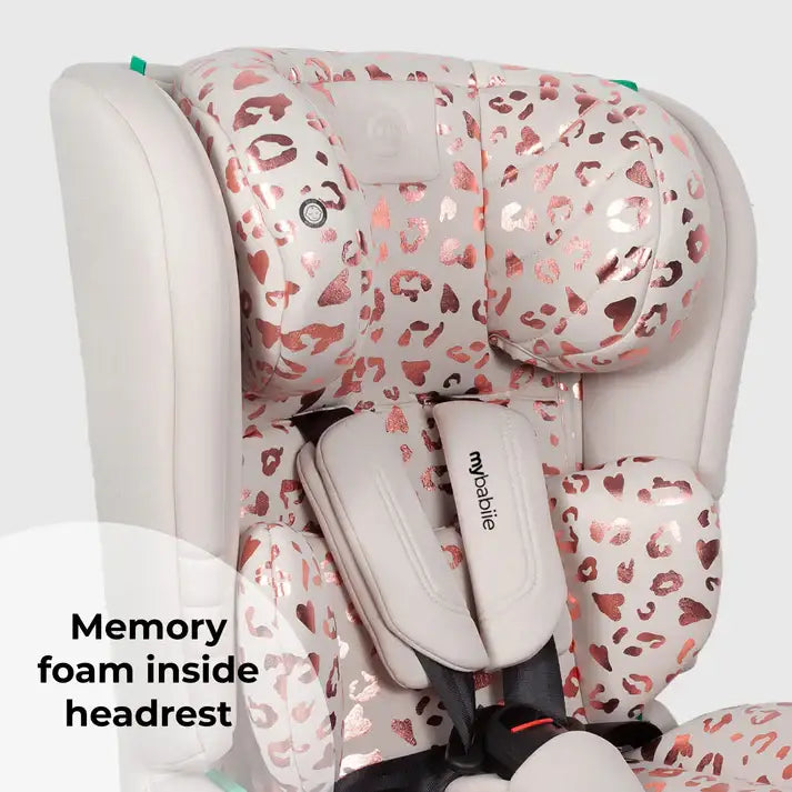 My Babiie Toddler to Booster R129 Car Seat - Pink Leopard
