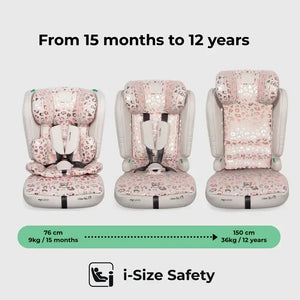 My Babiie Toddler to Booster R129 Car Seat - Pink Leopard