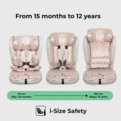 My Babiie Toddler to Booster R129 Car Seat - Pink Leopard