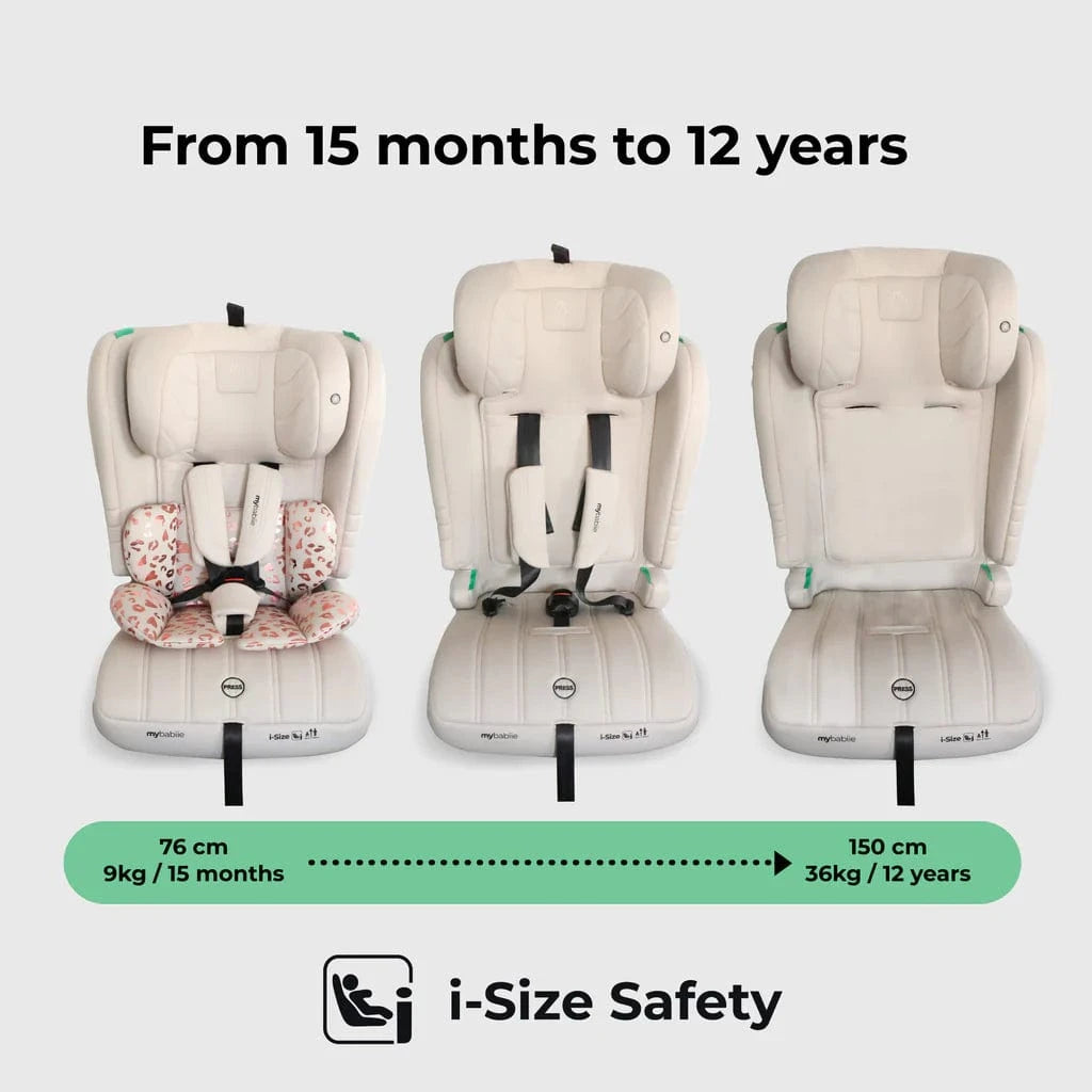 My Babiie Toddler to Booster R129 Car Seat - Pink Leopard My Babiie