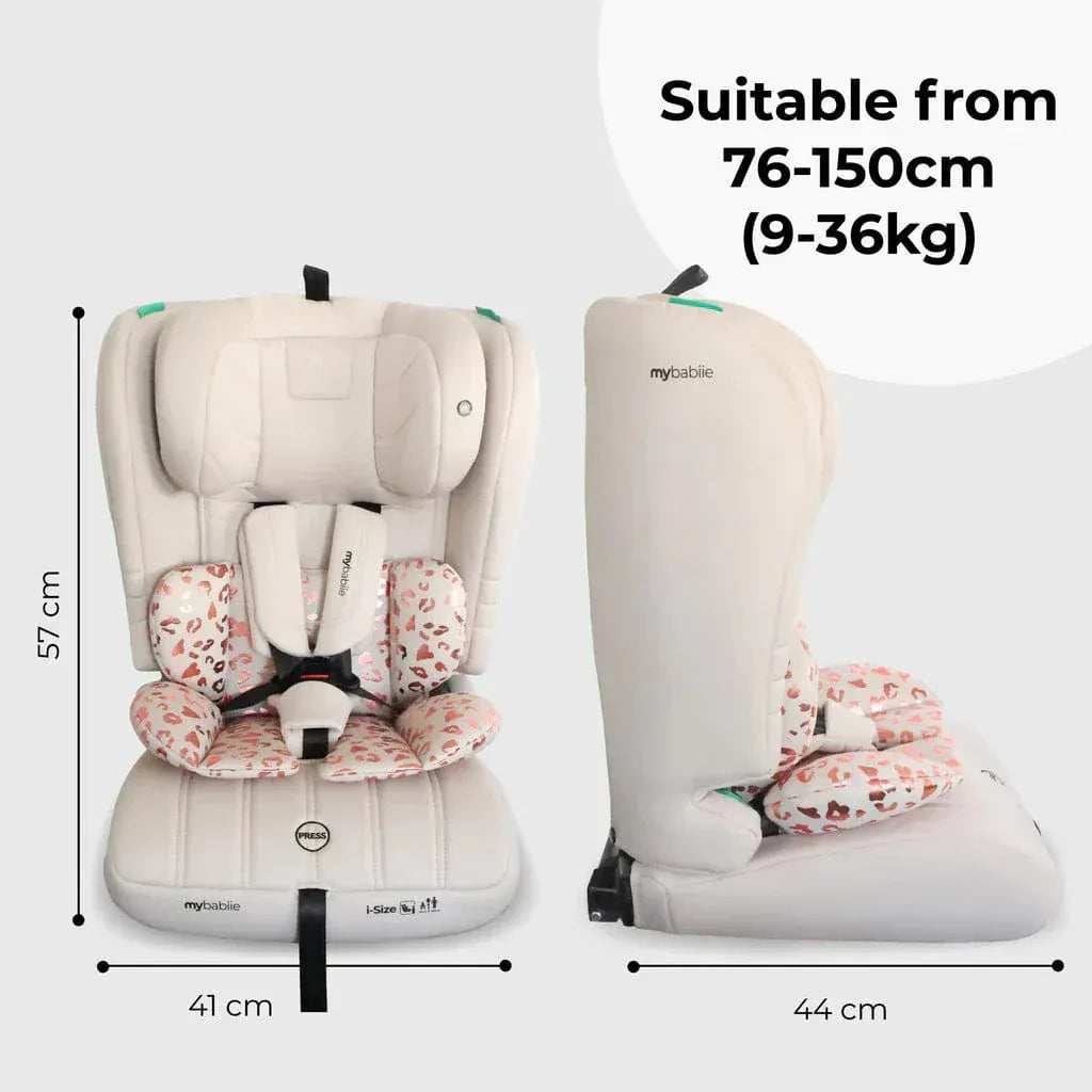 My Babiie Toddler to Booster R129 Car Seat - Pink Leopard My Babiie