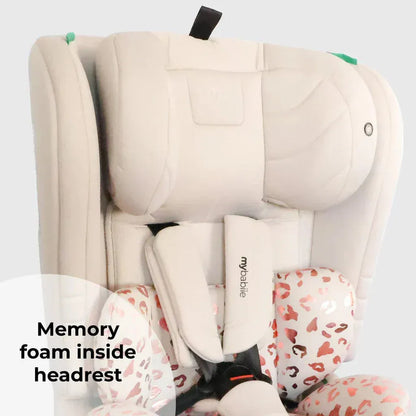 My Babiie Toddler to Booster R129 Car Seat - Pink Leopard My Babiie