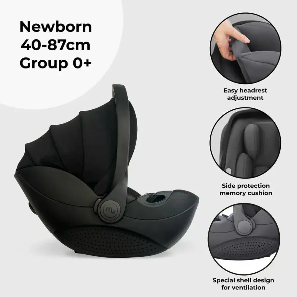 My Babiie Travel System 3 in 1 - MB450 i-Size 360 Spin Car Seat With Isofix - Chocolate My Babiie