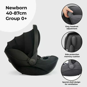 My Babiie Travel System 3 in 1 MB450 i-Size 360 Spin Car Seat with Isofix - Pastel Pink My Babiie