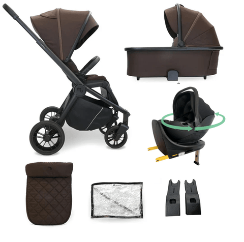 My Babiie Travel System 3 in 1 - MB450 i-Size 360 Spin Car Seat With Isofix - Chocolate