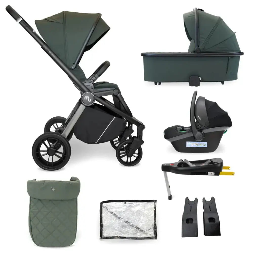 My Babiie Travel System 3 in 1 - MB450 i-Size With Isofix - Forest Green My Babiie