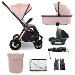 My Babiie Travel System 3 in 1 - MB450 i-Size With Isofix - Pastel Pink