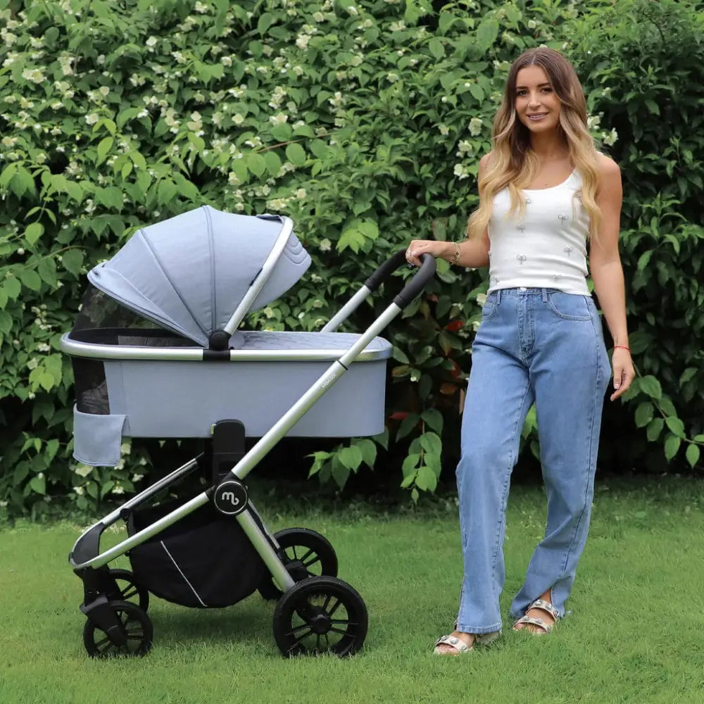 My Babiie Travel System 3 in 1 - MB450 i-Size With Isofix- Steel Blue My Babiie
