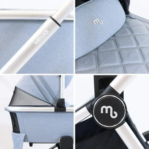 My Babiie Travel System 3 in 1 - MB450 i-Size With Isofix- Steel Blue My Babiie
