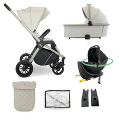My Babiie Travel System 3 in 1 - MB450 i-Size With Spin 360 Car Seat and Isofix - Ivory My Babiie