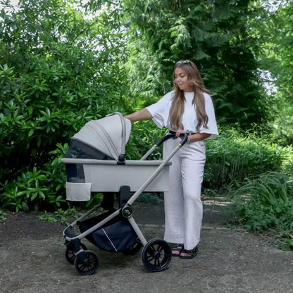 My Babiie Travel System 3 in 1 - MB450 i-Size With Spin 360 Car Seat and Isofix - Ivory My Babiie