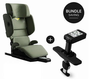 Axkid Up Nordic Bloom Green Bundle With Footrest – High Back Booster Seat (4–12 Years, 100–150 cm)