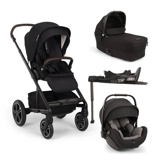 Nuna MIXX NEXT Travel System with Carrycot ARRA Flex & BASE Curv – Caviar