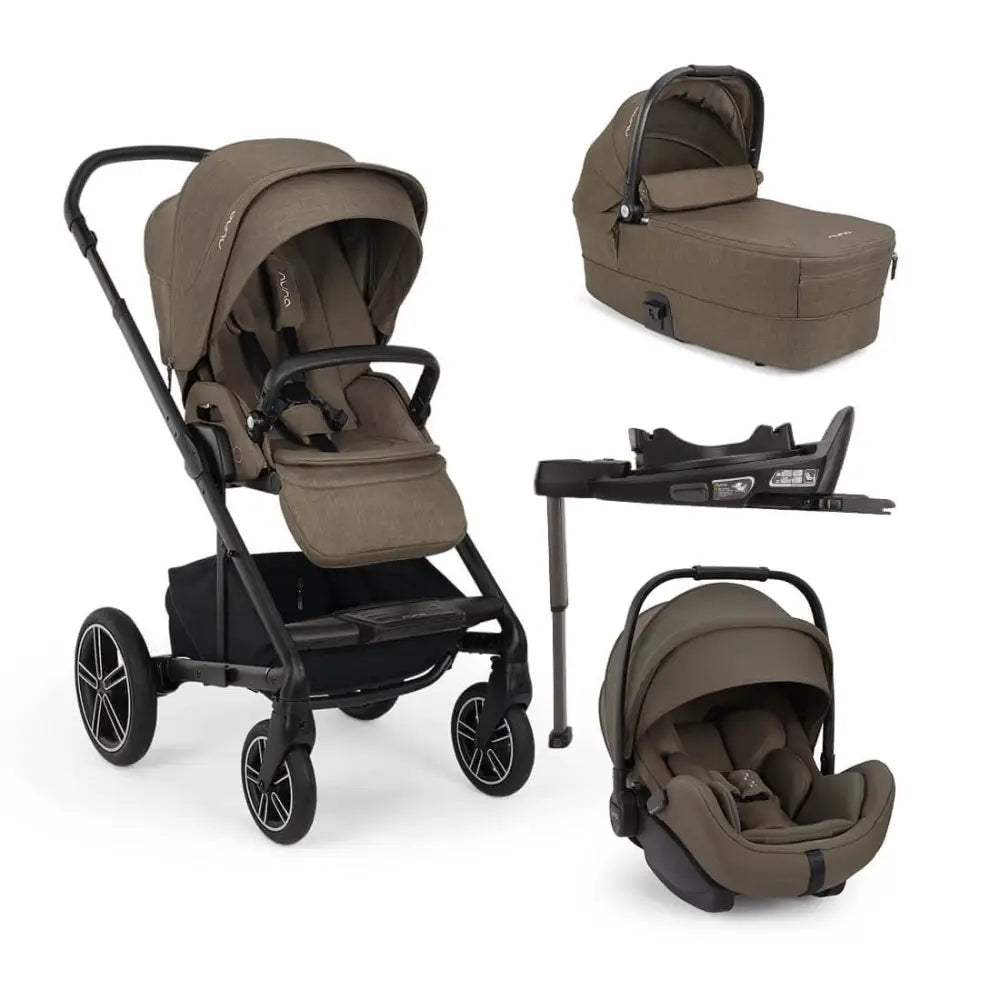 Nuna MIXX NEXT Travel System with Carrycot ARRA Flex & BASE Curv –Pistachio