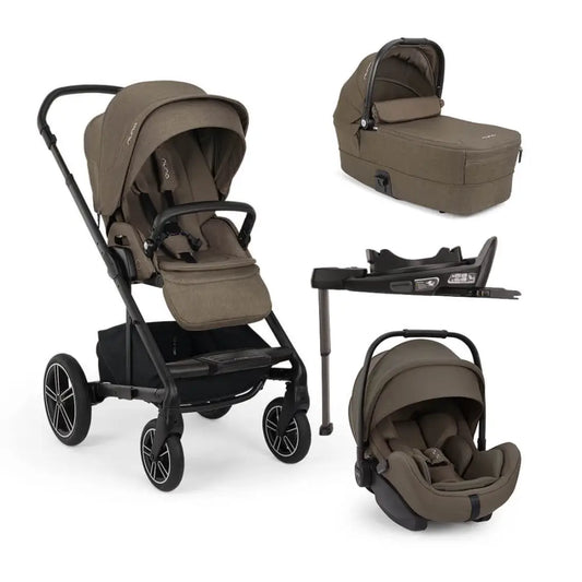 Nuna MIXX NEXT Travel System with Carrycot ARRA Flex & BASE Curv –Pistachio