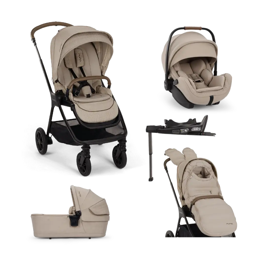 Nuna TRIV LX All-Season Set + BASE curv + ARRA flex Travel System - Cosmopolitan