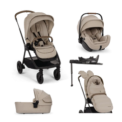 Nuna TRIV LX All-Season Set + BASE curv + ARRA flex Travel System - Cosmopolitan