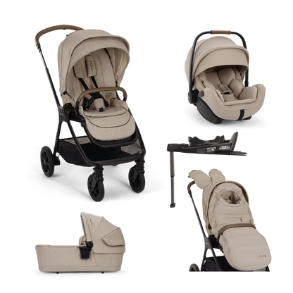 Nuna TRIV LX All-Season Set + BASE curv + ARRA flex Travel System - Cosmopolitan