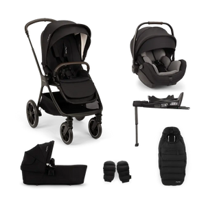 Nuna TRIV LX All-Season Set + BASE curv + ARRA flex Travel System - Caviar