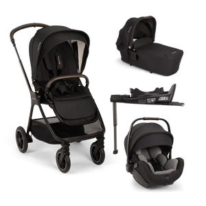 Nuna TRIV Next Travel System with ARRA Flex Car Seat & BASE curv – Caviar