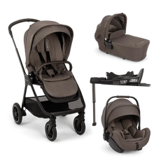 Nuna TRIV Next Travel System with ARRA Flex Car Seat & BASE curv – Chestnut