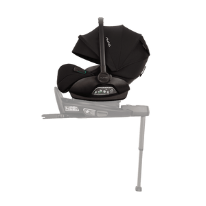 Black nuna arra flex car seat caviar with sleek modern design and adjustable canopy for 0 to 13 kg infants