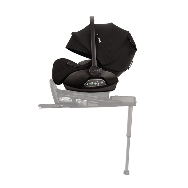 Black nuna arra flex car seat caviar with sleek modern design and adjustable canopy for 0 to 13 kg infants