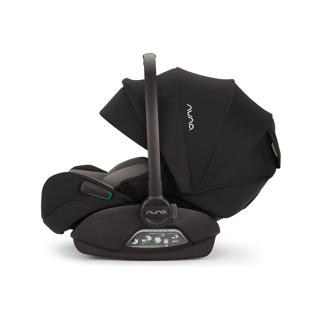 Nuna ARRA Flex Car Seat Caviar | Flat Recline i-Size Baby Seat (0–13kg)