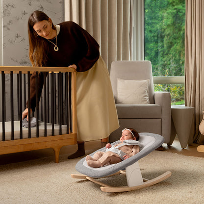 Nuna BRYN Highchair & Newborn Rocker Bundle – Heritage