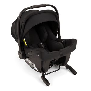Black Nuna PIPA urbn infant car seat with sleek modern design and padded fabric interior for newborns 40–75cm