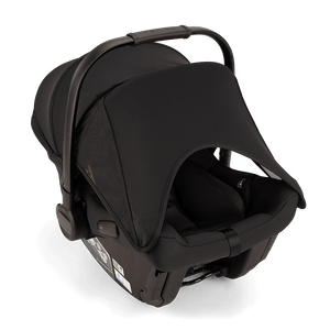 Nuna pipa urbn black infant car seat with sleek modern design and padded fabric upholstery for newborns 40–75cm