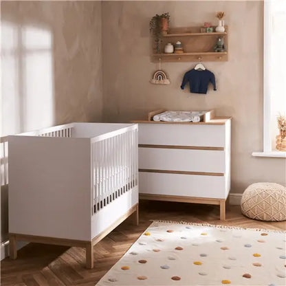 Obaby Astrid 2 Piece Mini Nursery Room Set - White Obaby