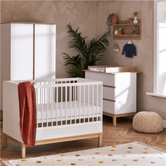 Obaby Astrid 3 Piece Mini Nursery Room Set - White