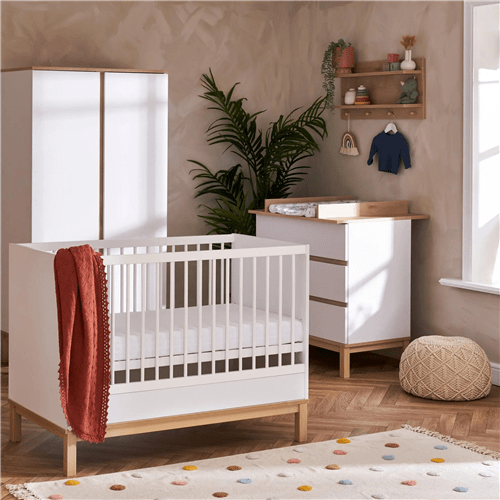 Obaby Astrid 3 Piece Mini Nursery Room Set - White  Obaby   