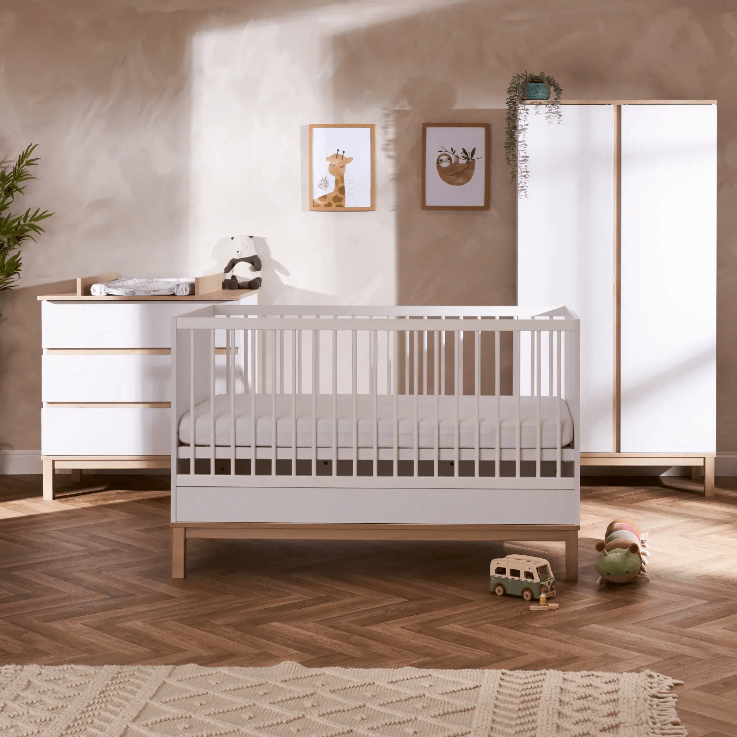 Obaby Astrid 3 Piece Mini Nursery Room Set - White  Obaby   