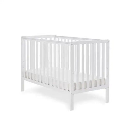 OBaby Bantam Cot Bed & Fibre Mattress – White | Bundle Deal Obaby