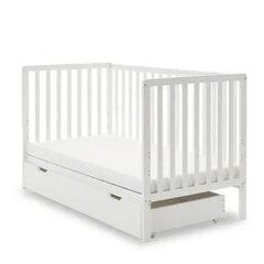 OBaby Bantam Cot Bed in White - With Under Bed Drawer