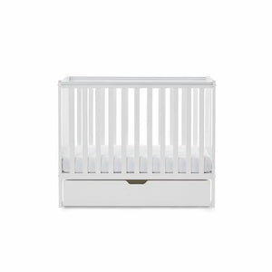 OBaby Bantam Cot, Mattress & Changer – White | Bundle Deal Obaby