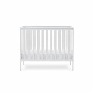 OBaby Bantam Space Saver Cot & Changer – White Obaby